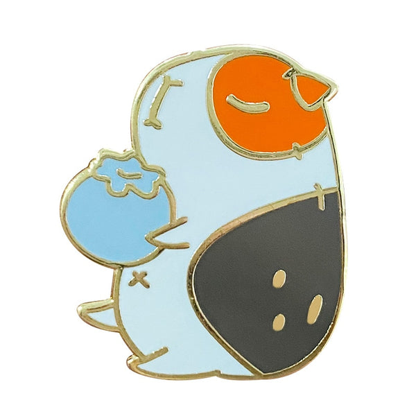Guinea Pig and Blueberry Enamel Pin - the-cavy-closet